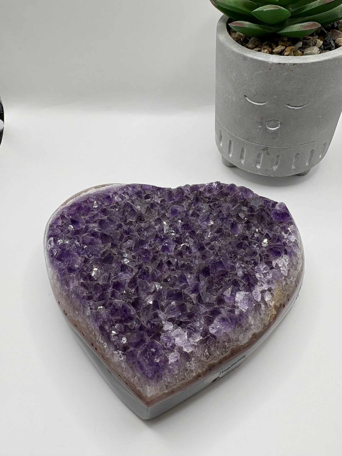 Amethyst Druzy Heart/ Large Amethyst Druzy Heart/ Amethyst Heart/ Amethyst Crystals/ Amethyst/ Healing Crystals/ Crystals UK