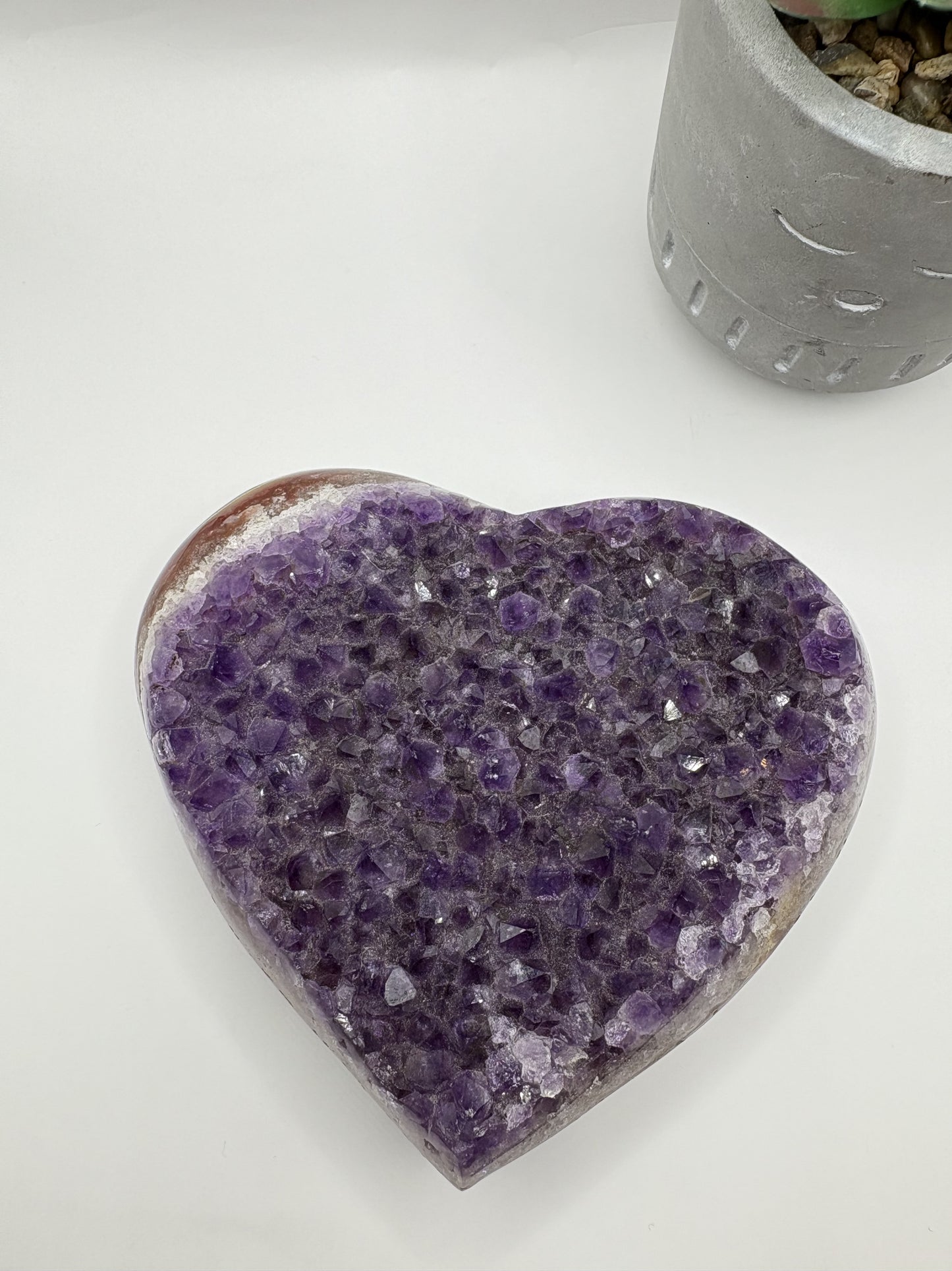 Amethyst Druzy Heart/ Large Amethyst Druzy Heart/ Amethyst Heart/ Amethyst Crystals/ Amethyst/ Healing Crystals/ Crystals UK