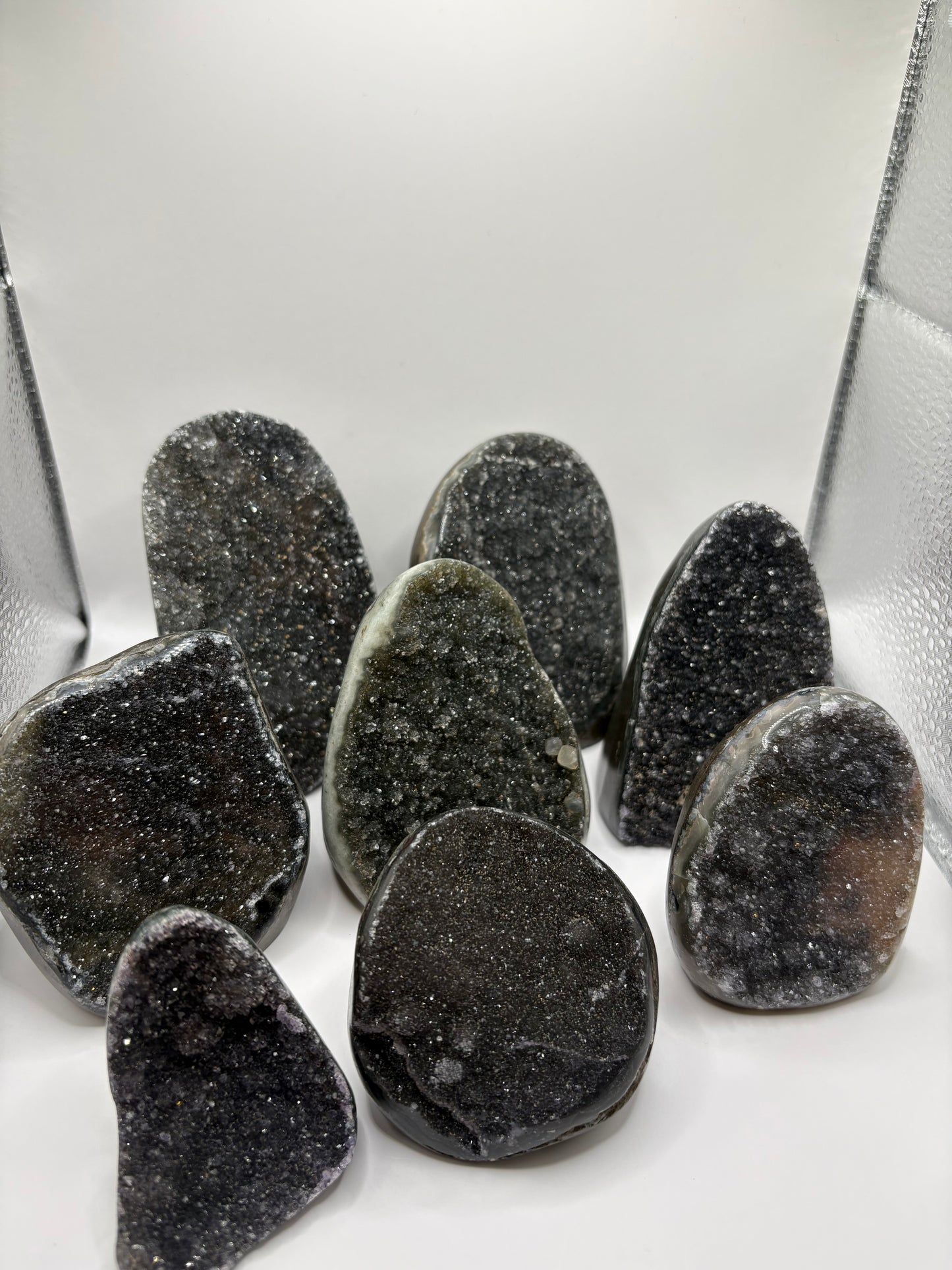 Black Amethyst Cutbases/ Raw Black Amethyst Cutbases/ Raw Black Amethyst/ Black Amethyst/ Crystals UK/ Black Amethyst Druzy/ Natural Amethyst