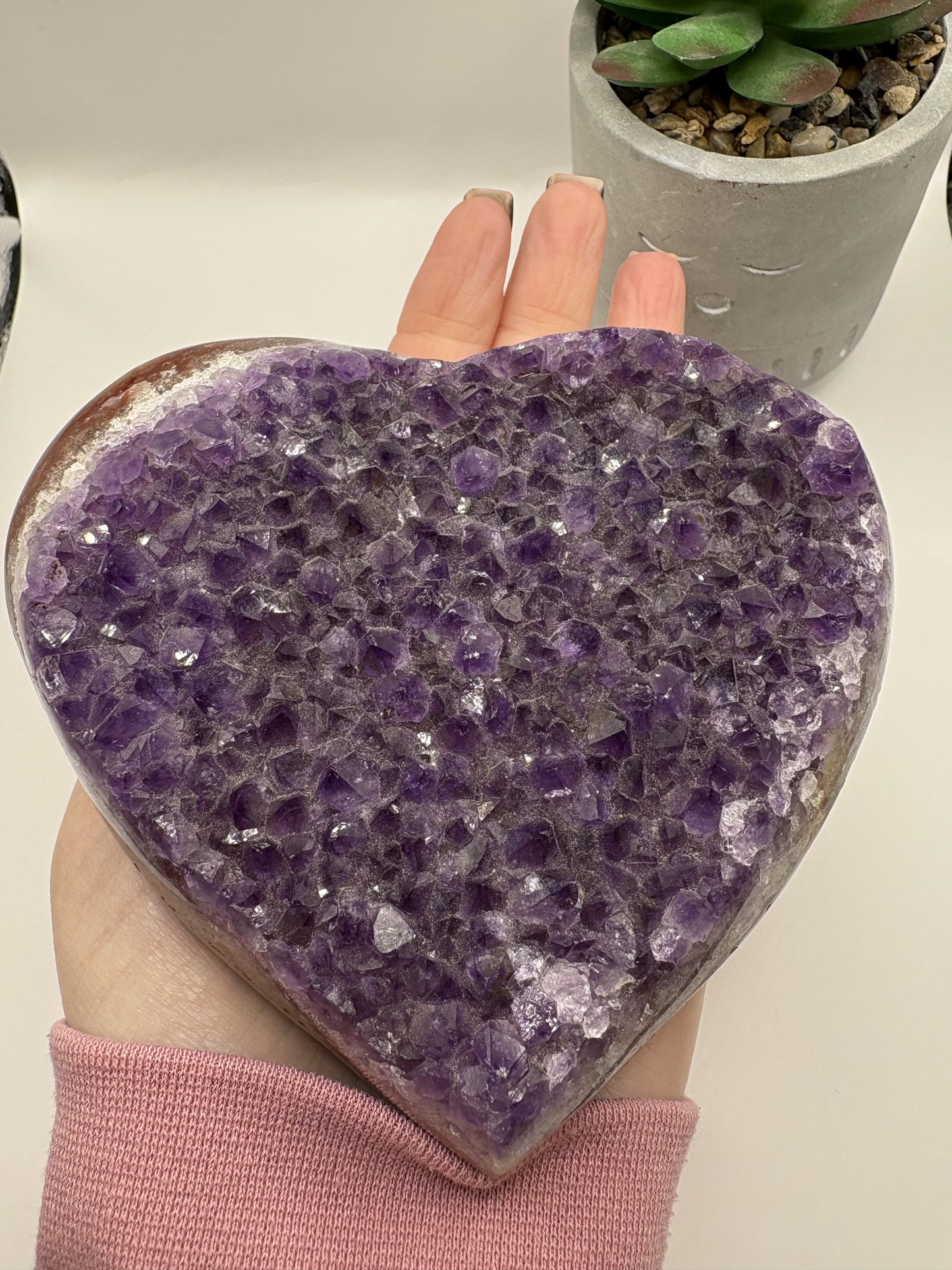 Amethyst Druzy Heart/ Large Amethyst Druzy Heart/ Amethyst Heart/ Amethyst Crystals/ Amethyst/ Healing Crystals/ Crystals UK