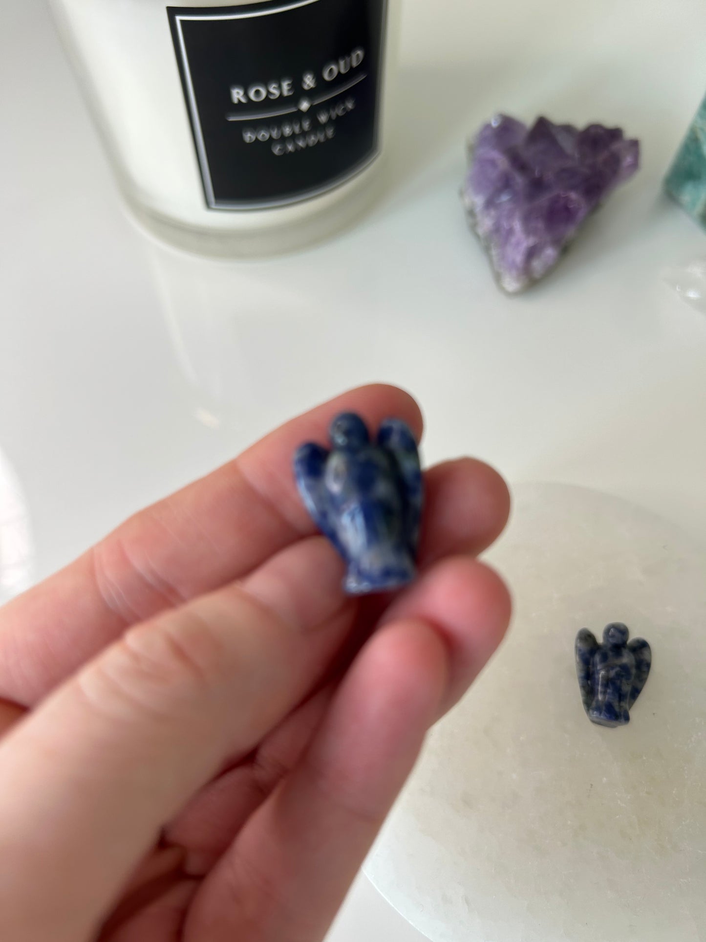 Sodalite Mini Angel Carvings