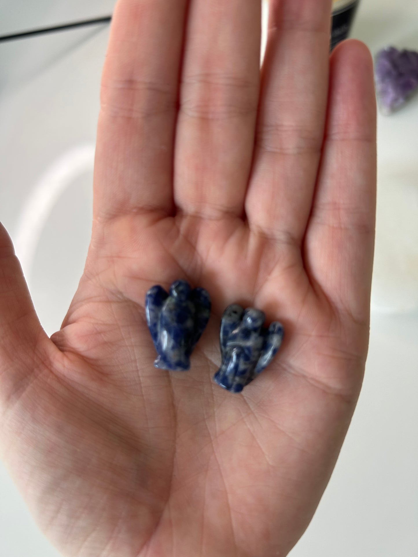 Sodalite Mini Angel Carvings