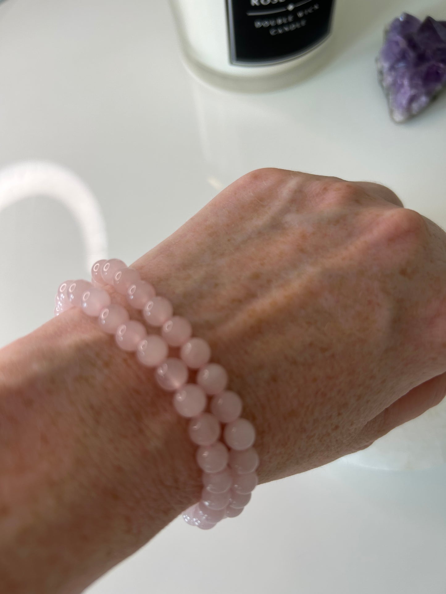 Rose Quartz Beaded Bracelets