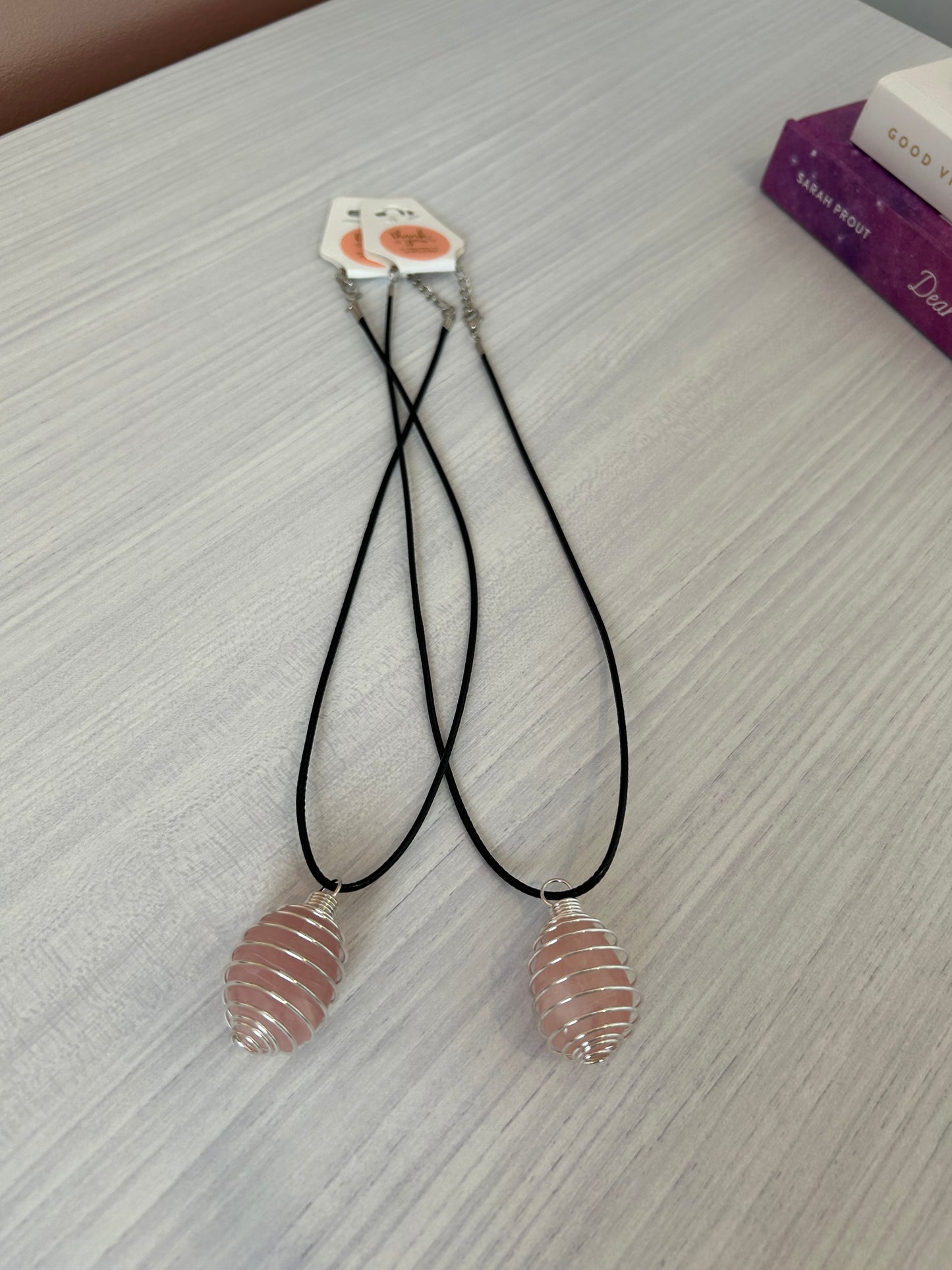 Caged Howlite/Rose Quartz/Fluorite Crystal Necklaces/Crystal Pendants/Crystal Necklaces/ Gemstone Necklaces/ Pendant Necklace/Necklaces