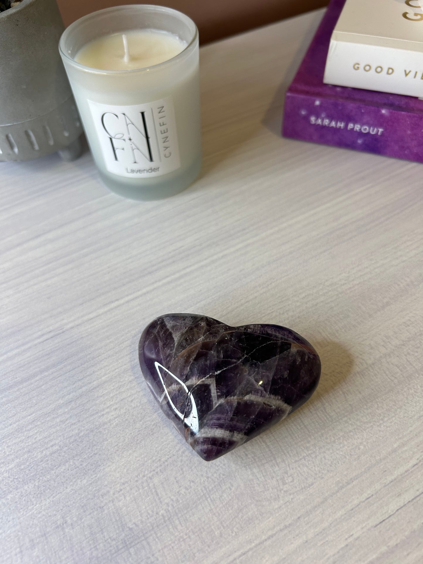 Dream Amethyst Heart Carving/ Dream Amethyst Crystal/ Dream Amethyst/ Healing Crystals