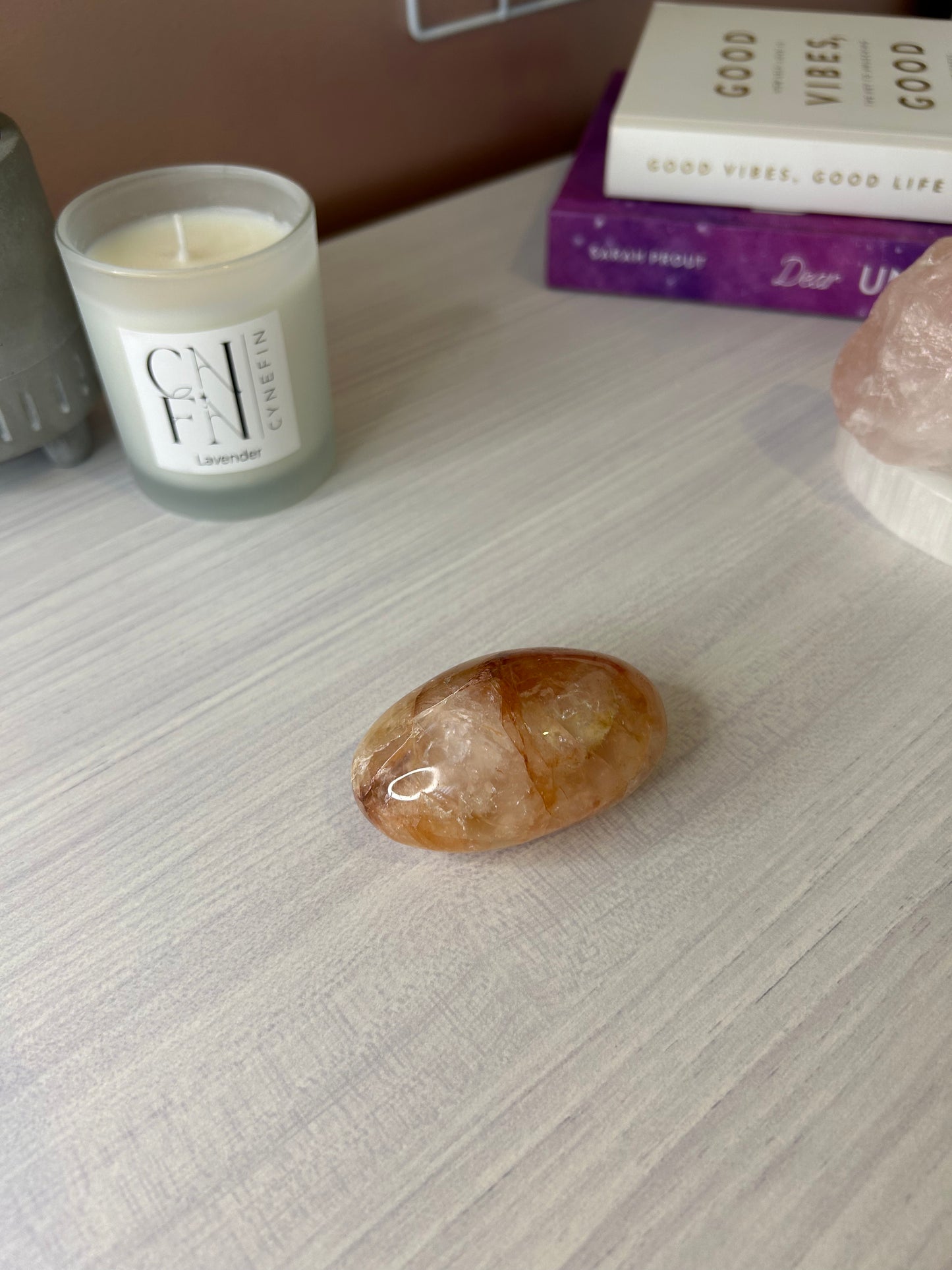 Fire Quartz Palmstone/ Fire Quartz Crystal