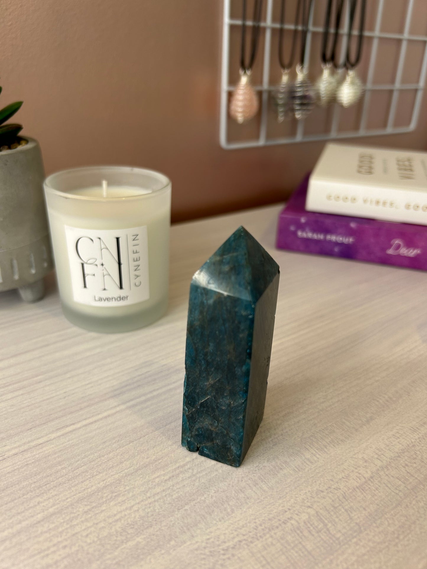 Blue Apatite Tower/ Blue Apatite Point/ Blue Apatite Crystal