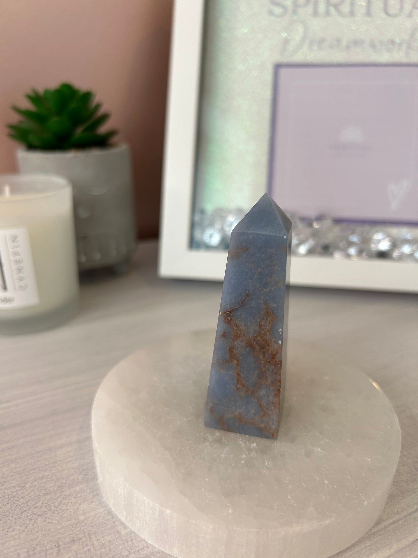 Angelite Tower/ Angelite Point/ Angelite Crystals