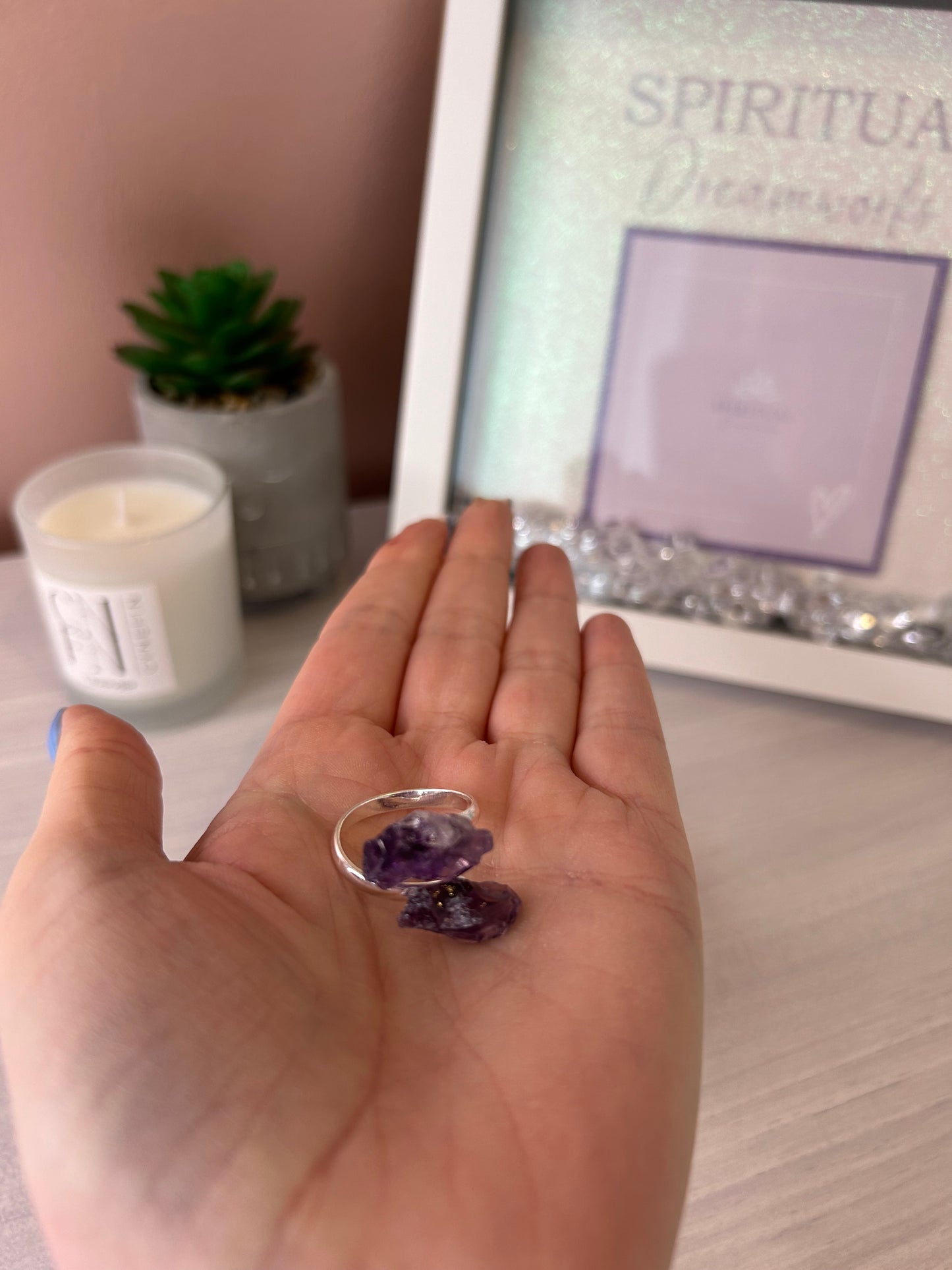 Amethyst Ring/ Amethyst Crystal Ring/ Amethyst Jewellery