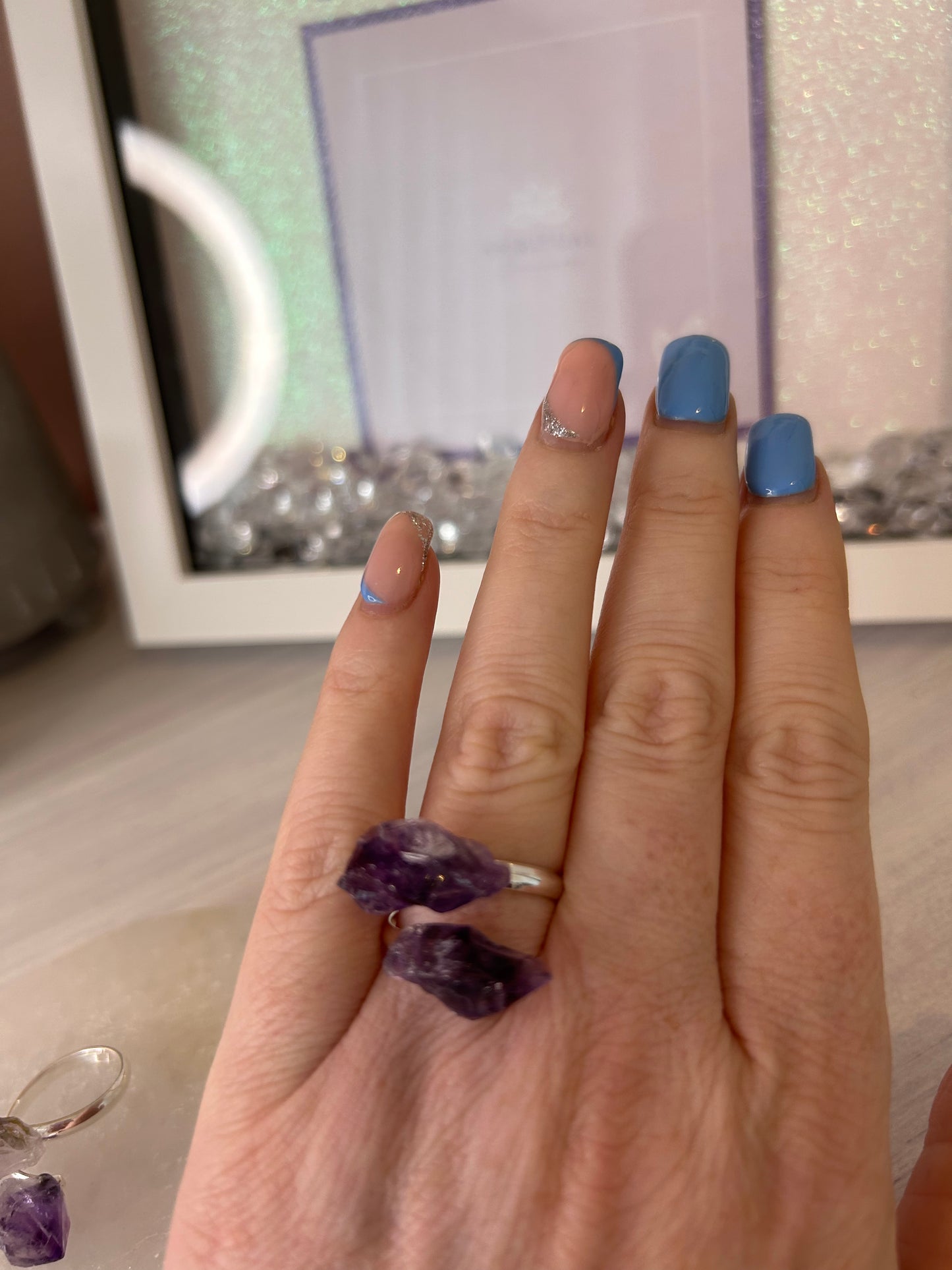 Amethyst Ring/ Amethyst Crystal Ring/ Amethyst Jewellery