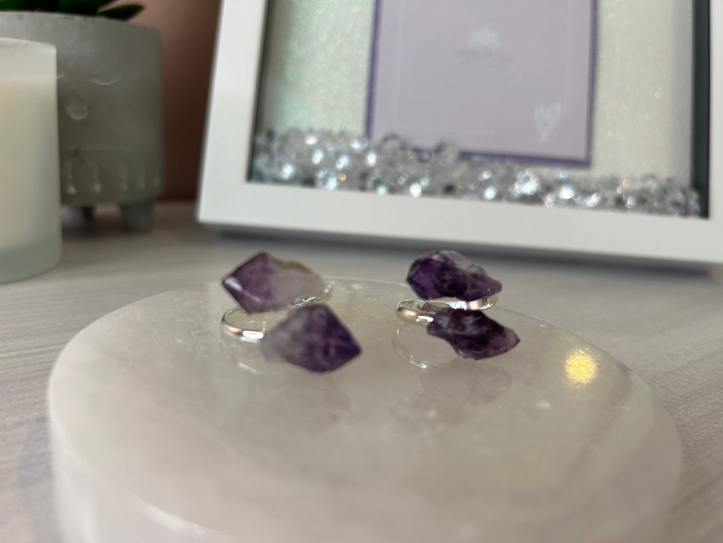 Amethyst Ring/ Amethyst Crystal Ring/ Amethyst Jewellery