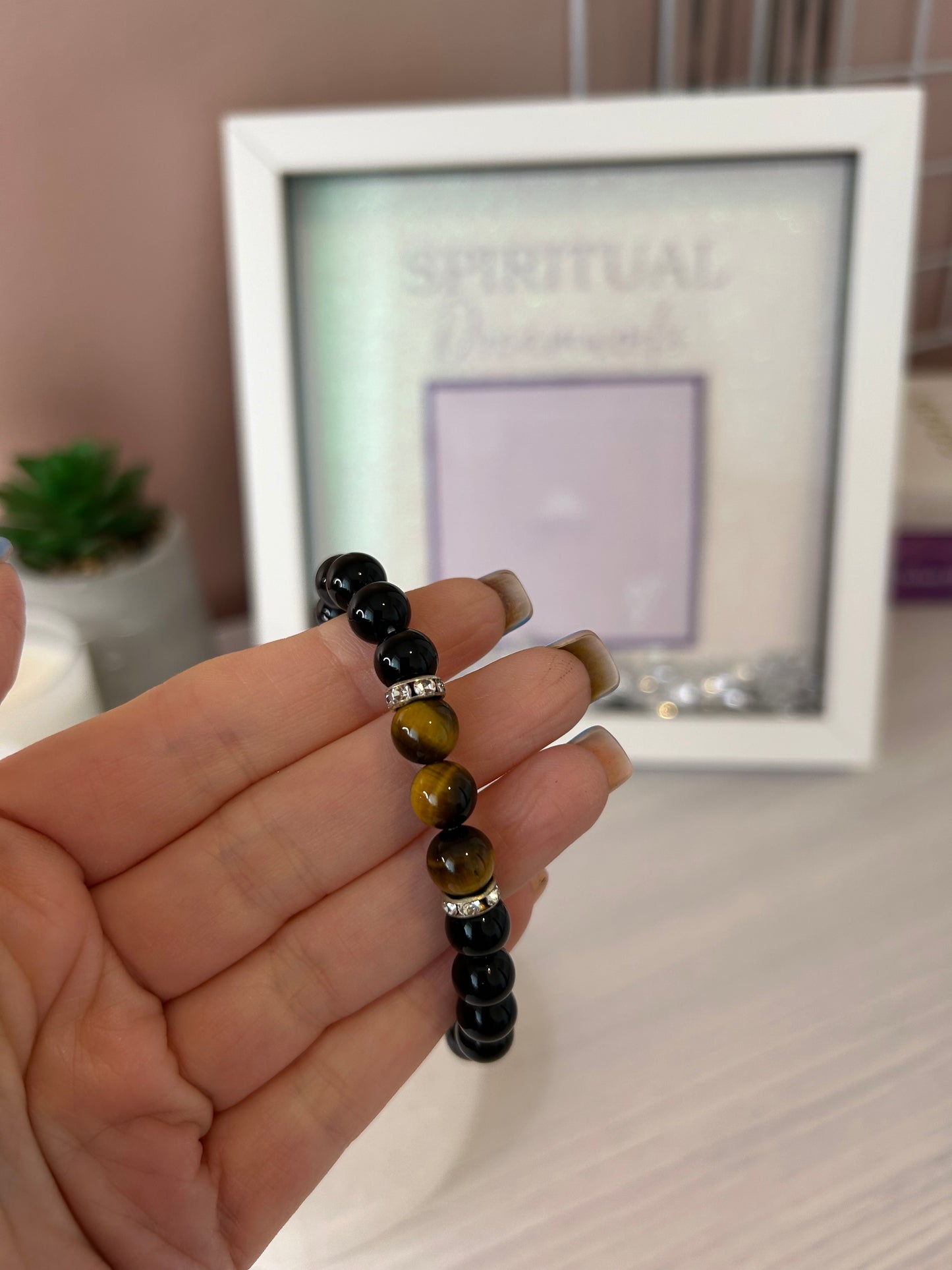 Black Agate/Tigers Eye Bracelet