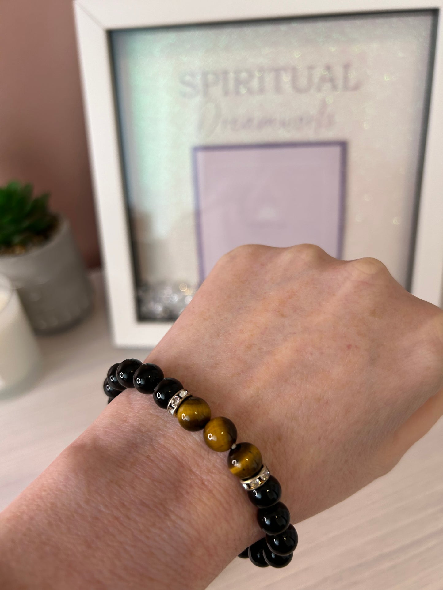 Black Agate/Tigers Eye Bracelet