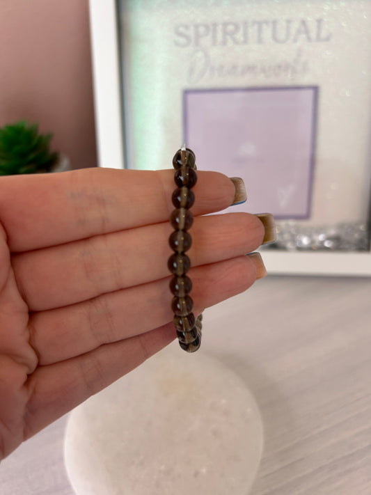 Smokey Quartz Beaded Bracelet