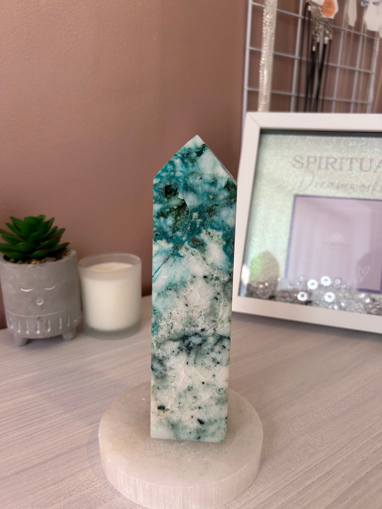 Phoenix Stone/Chrysocolla Tower