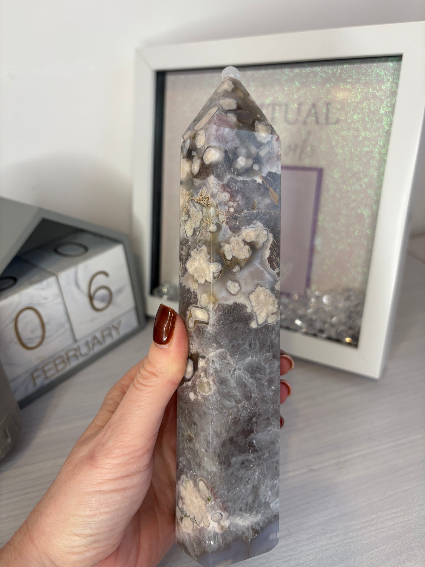 Green Flower Agate Towers/Green Flower Agate Crystal/ Green Flower Agate/ Crystals UK/ Healing Crystals