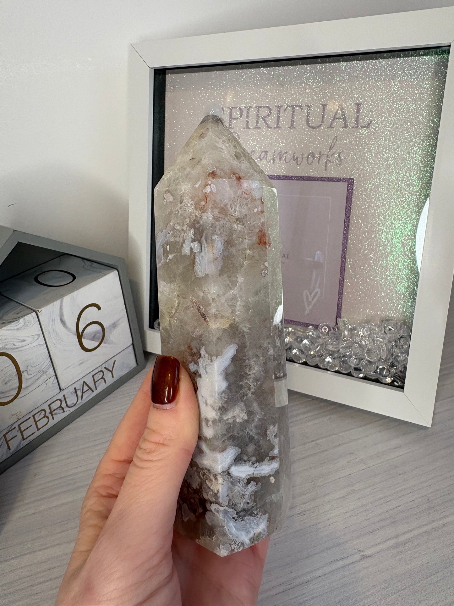 Green Flower Agate Towers/Green Flower Agate Crystal/ Green Flower Agate/ Crystals UK/ Healing Crystals
