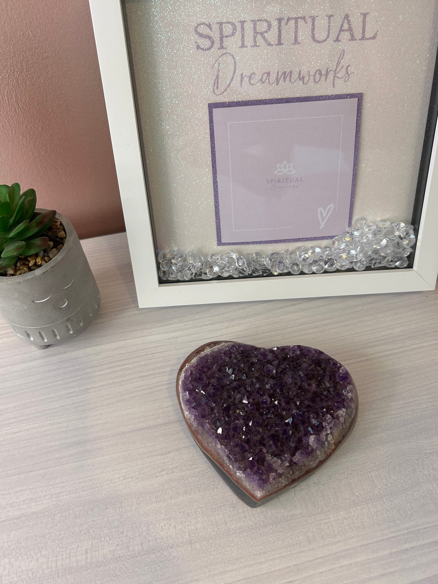 Amethyst Druzy Heart/ Large Amethyst Druzy Heart/ Amethyst Heart/ Amethyst Crystals/ Amethyst/ Healing Crystals/ Crystals UK