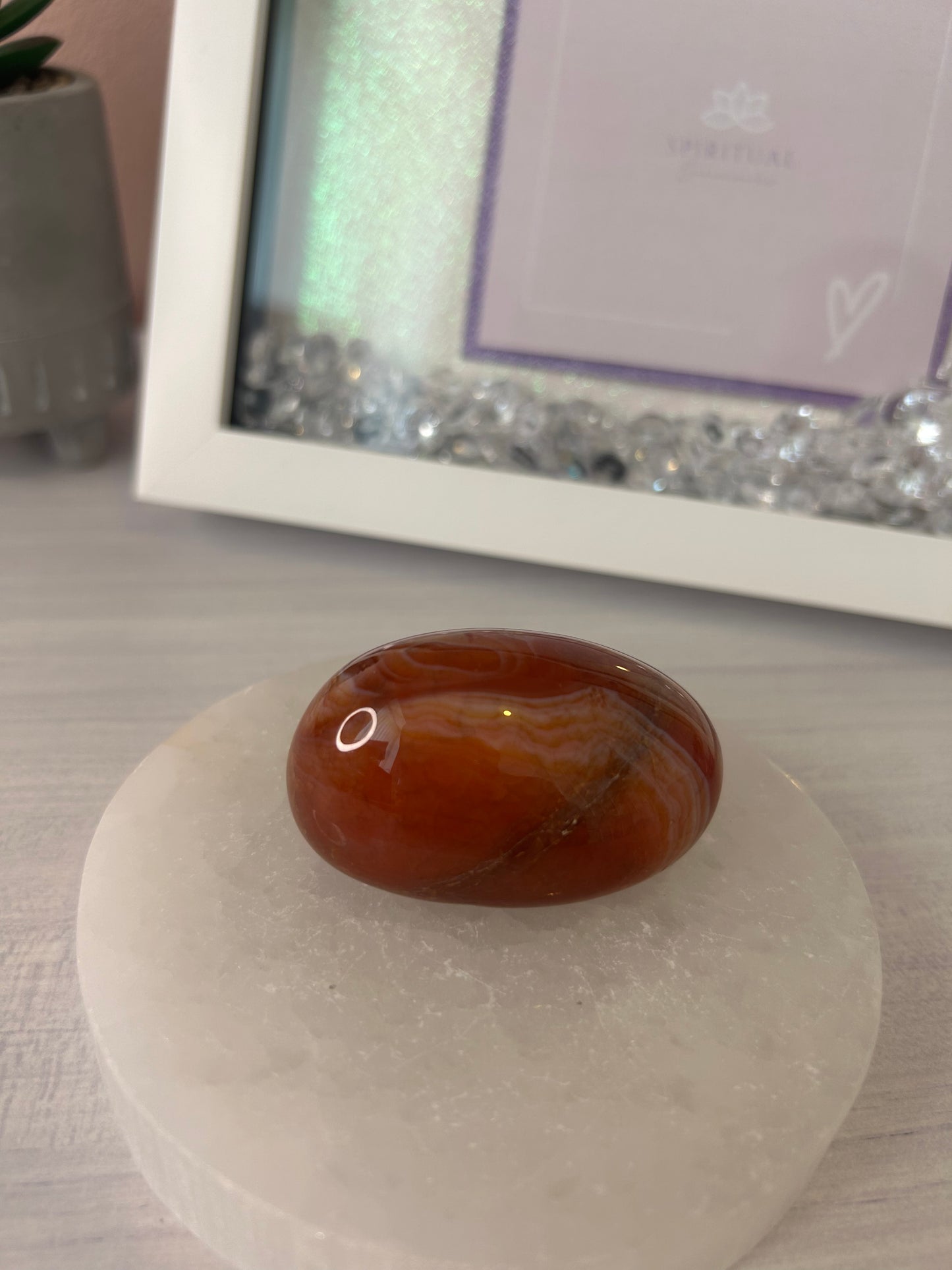 Carnelian Palmstone/ Carnelian Crystals/ Carnelian/ Healing Crystals/ Crystals UK