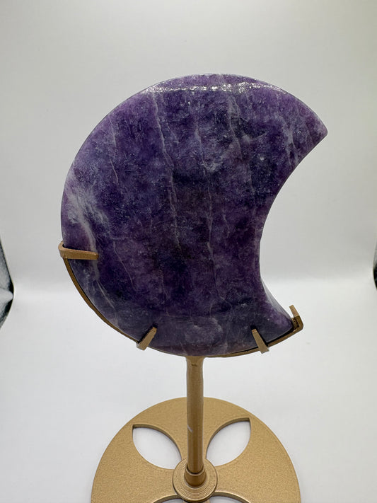 Lepidolite Moon carving/ Lepidolite carving/ Lepidolite Crystal/ Lepidolite/ Healing crystals/ Crystals U.K.