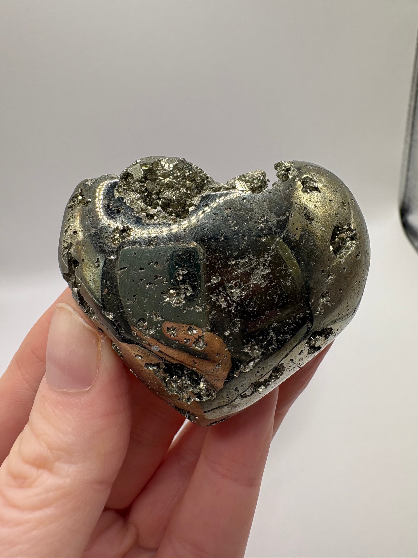 Pyrite Sphere/ Pyrite Heart Carving/ Pyrite Crystals/ Pyrite/ Crystals UK
