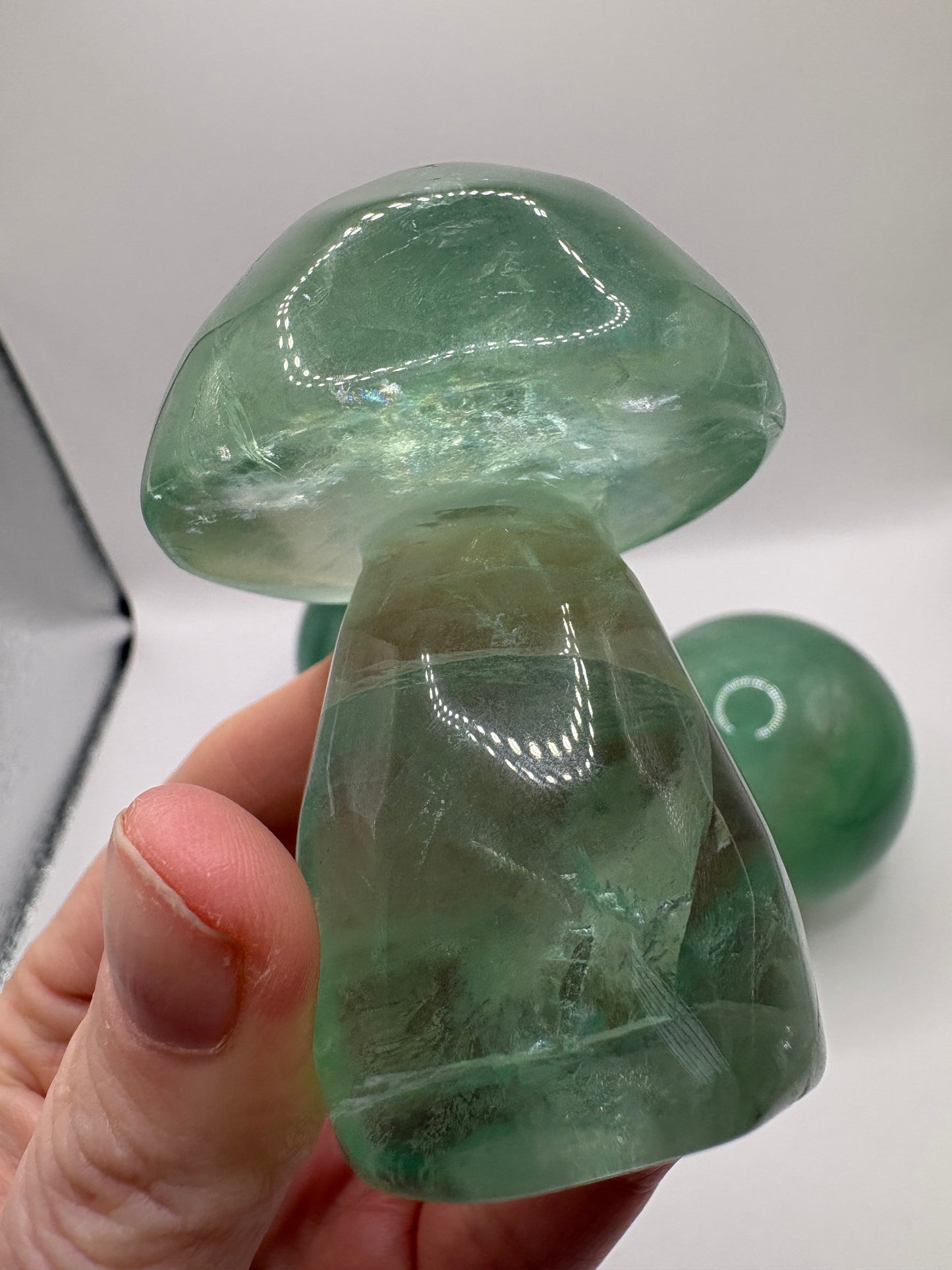 Green Fluorite Spheres/ Green Fluorite Mushroom/ Green Fluorite Crystals/ Healing Crystals/ Crystals U.K.
