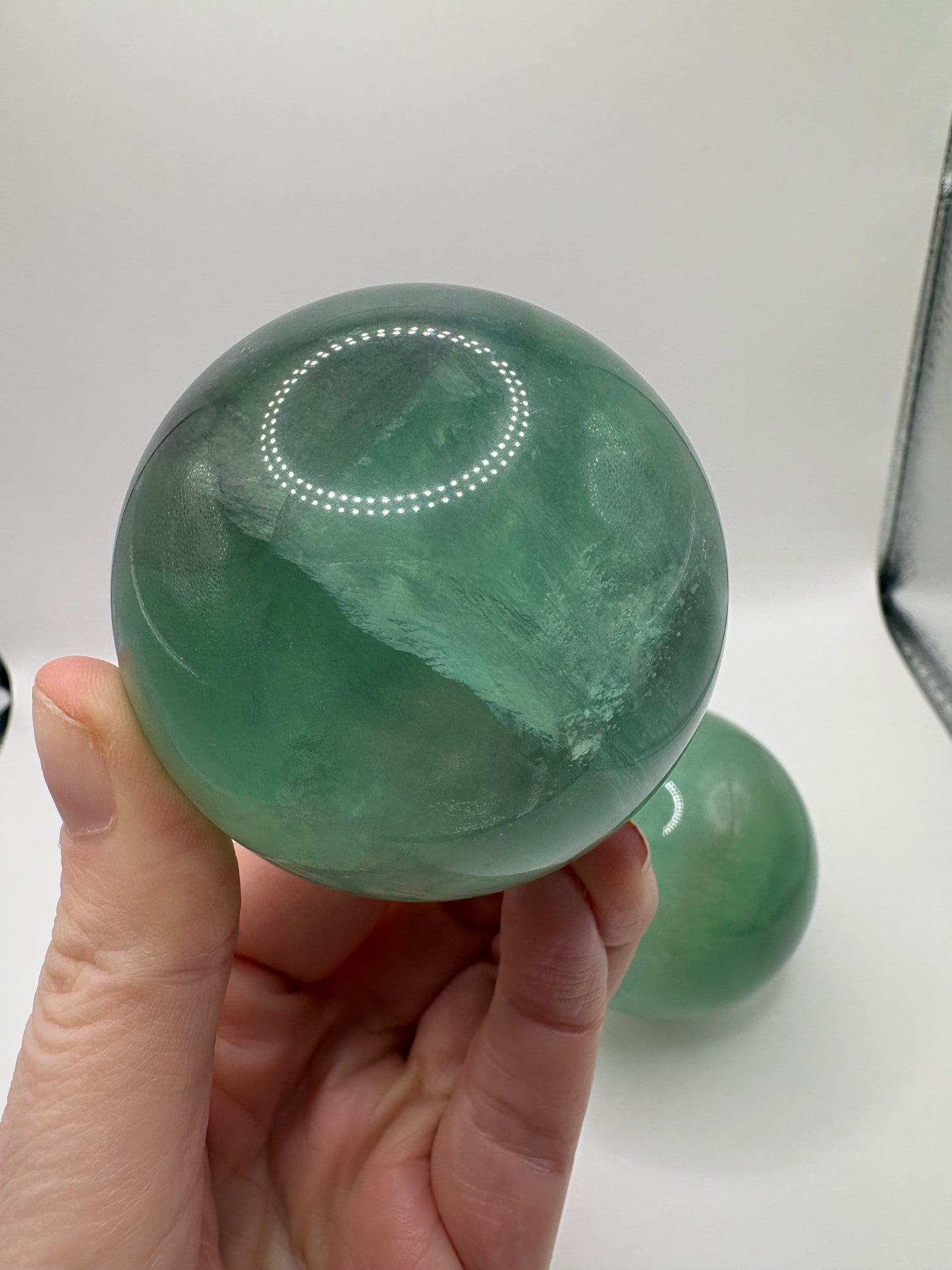 Green Fluorite Spheres/ Green Fluorite Mushroom/ Green Fluorite Crystals/ Healing Crystals/ Crystals U.K.