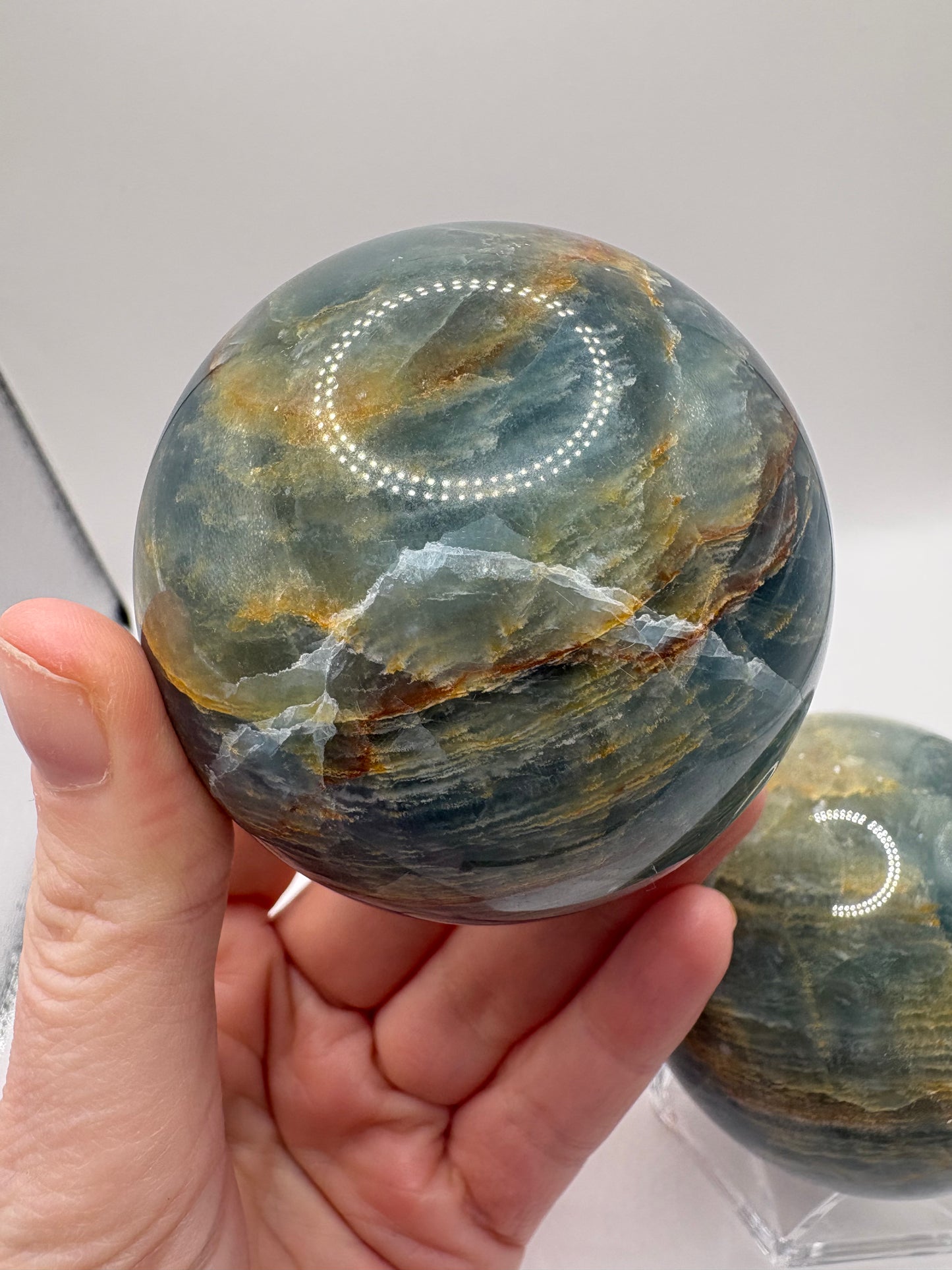 Blue Onyx Sphere/ Blue Onyx Crystal/ Blue Onyx/ Crystals UK/ Healing Crystals
