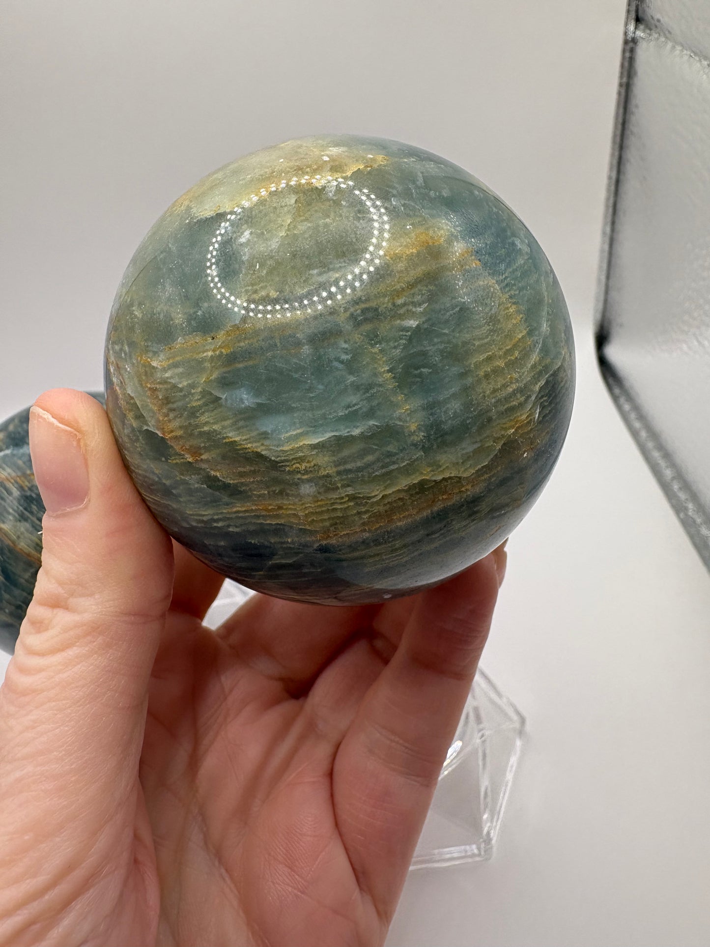 Blue Onyx Sphere/ Blue Onyx Crystal/ Blue Onyx/ Crystals UK/ Healing Crystals