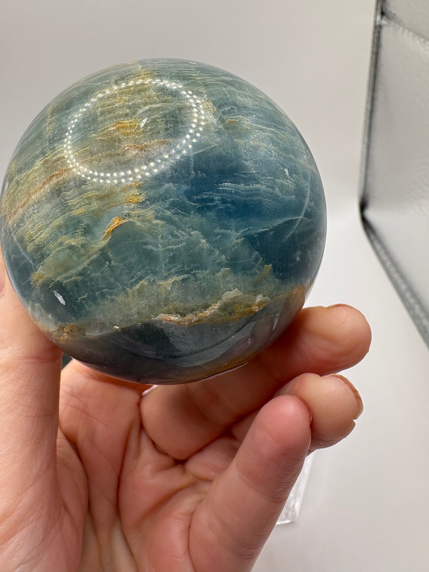 Blue Onyx Sphere/ Blue Onyx Crystal/ Blue Onyx/ Crystals UK/ Healing Crystals