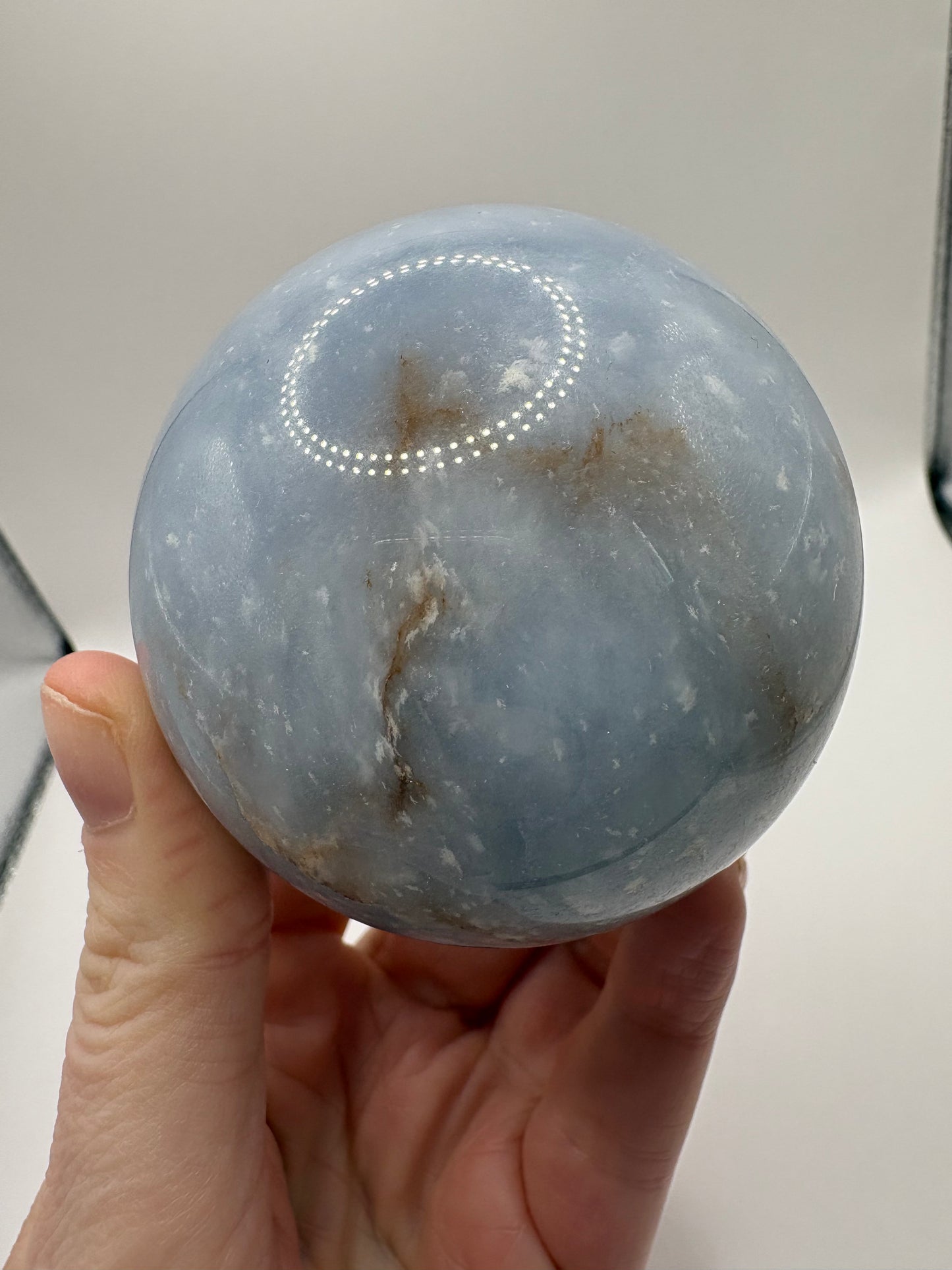 Blue Calcite Sphere/ Blue Calcite Crystal/ Blue Calcite/ Crystals UK/ Healing Crystals