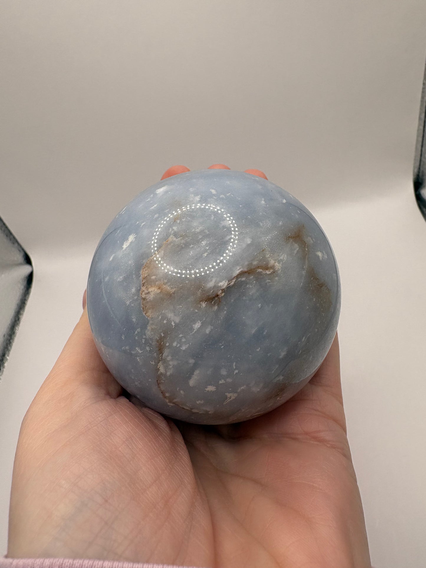 Blue Calcite Sphere/ Blue Calcite Crystal/ Blue Calcite/ Crystals UK/ Healing Crystals