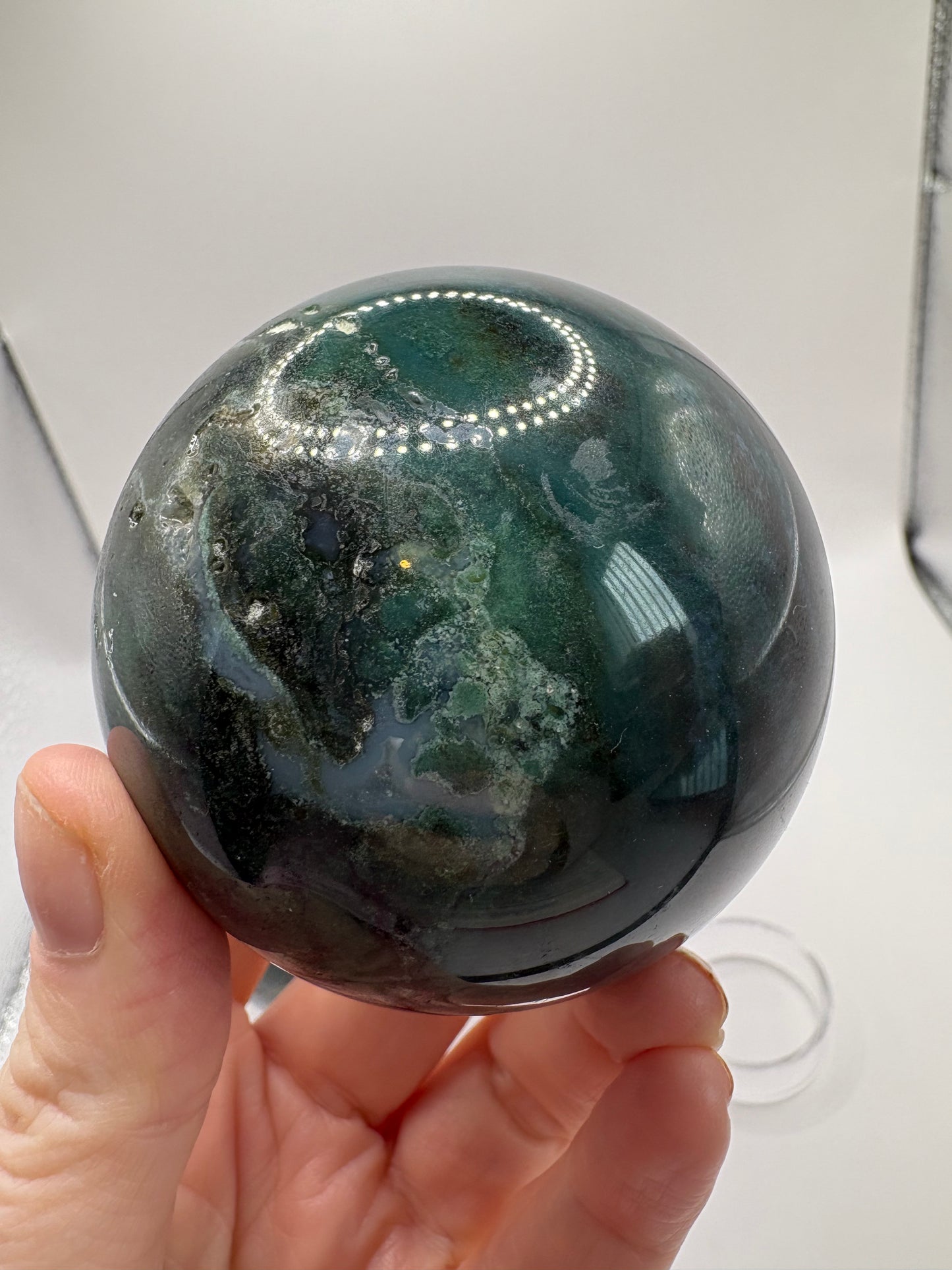 Moss Agate Sphere/ Moss Agate Spheres/ Moss Agate Crystals/Natural Crystals/ Healing Crystals/ Crystals UK/ Ethically Sourced Crystals
