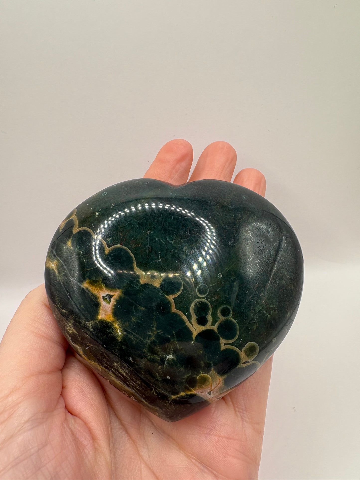 Ocean Jasper Heart Carving/ Ocean Jasper Crystal/ Ocean Jasper/ Crystals UK/ Healing Crystals
