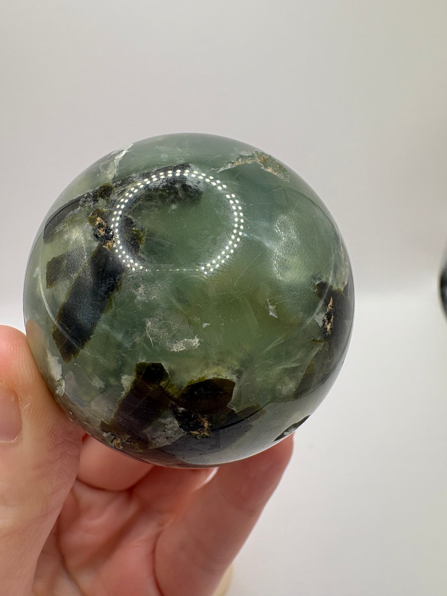 Prehnite Sphere/ Prehnite Crystal Sphere/ Prehnite Crystals/ Prehnite/ Healing Crystals/ Crystals UK