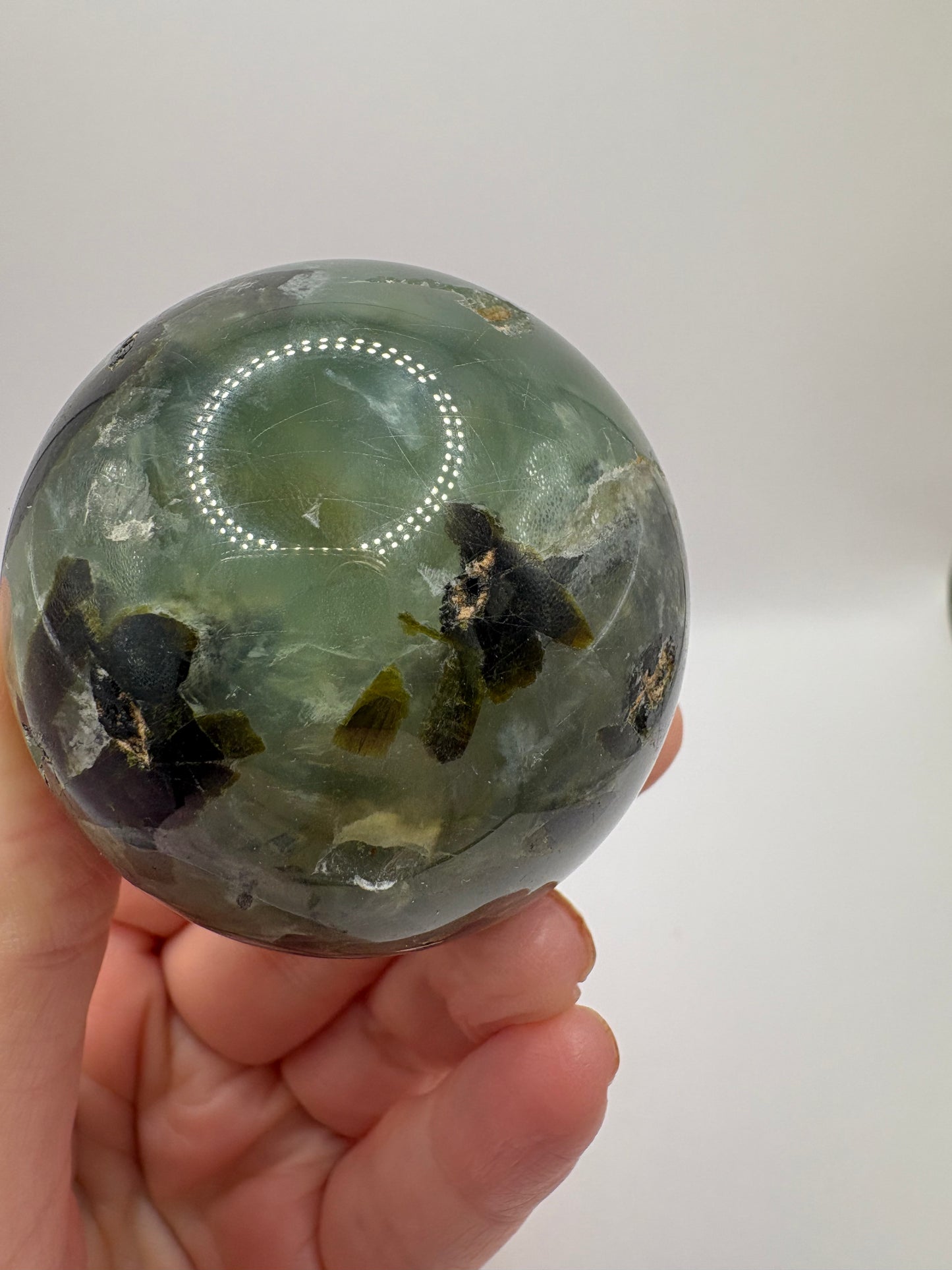 Prehnite Sphere/ Prehnite Crystal Sphere/ Prehnite Crystals/ Prehnite/ Healing Crystals/ Crystals UK