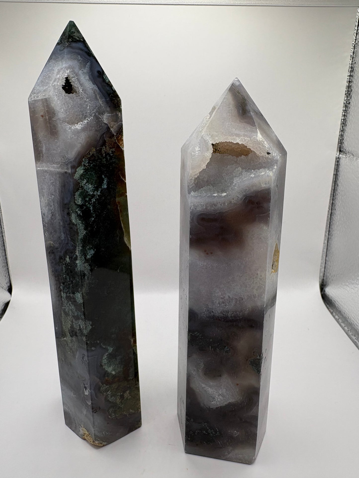 Genuine Moss Agate Towers/ Moss Agate Crystal/ Moss Agate/ Healing Crystals/ Crystals UK