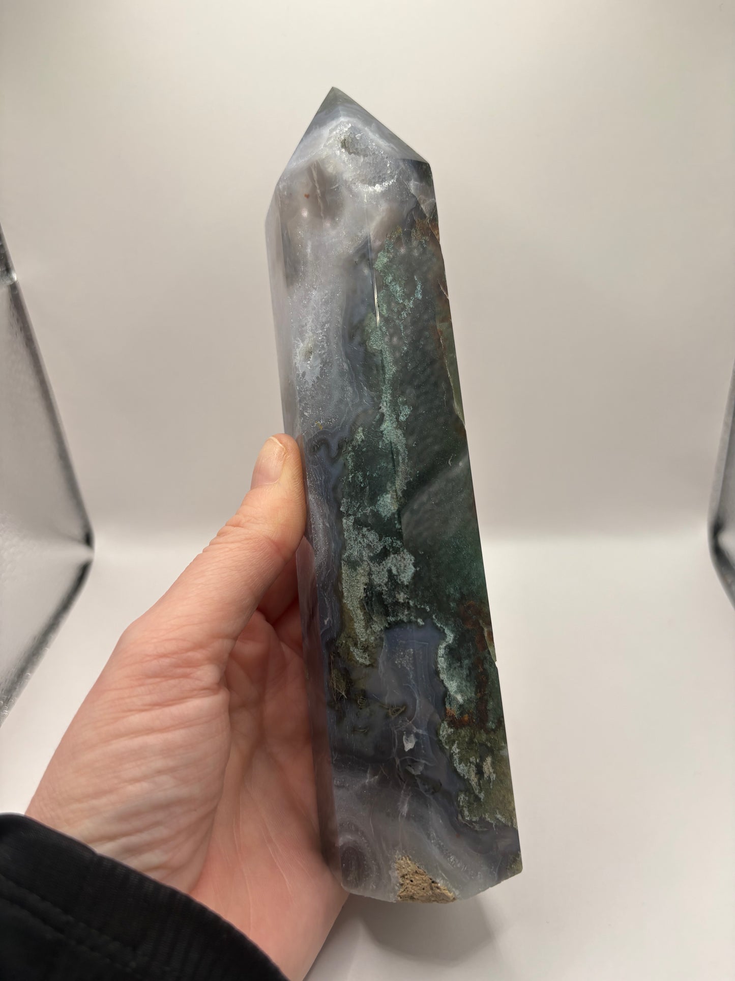 Genuine Moss Agate Towers/ Moss Agate Crystal/ Moss Agate/ Healing Crystals/ Crystals UK