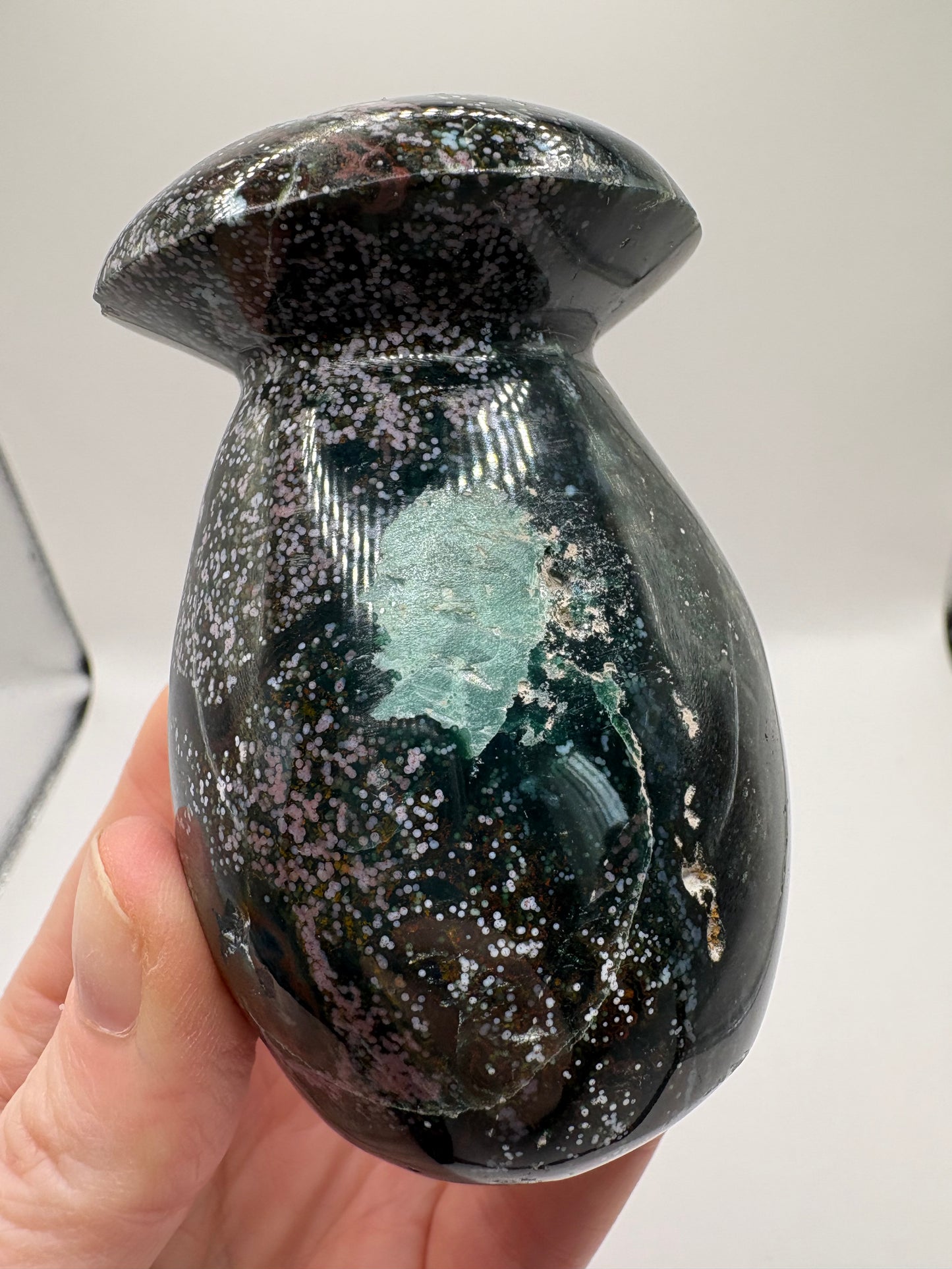 Ocean Jasper Mushroom Carvings/ Ocean Jasper Crystal/ Ocean Jasper/ Crystals UK/ Healing Crystals