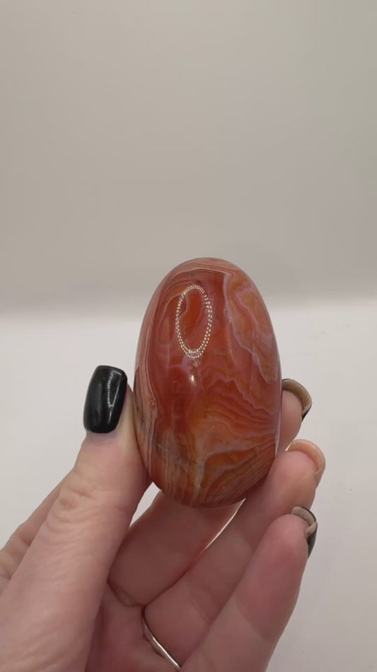 Fire Quartz Palmstone/ Fire Quartz Crystal