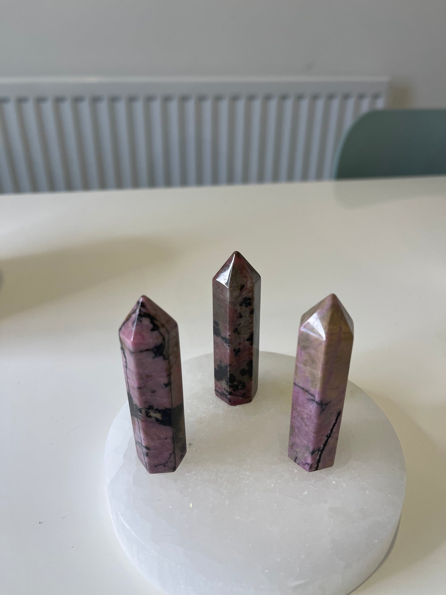 Rhodonite Crystal Tower/ Rhodonite Crystal Point/ Healing Crystal Tower