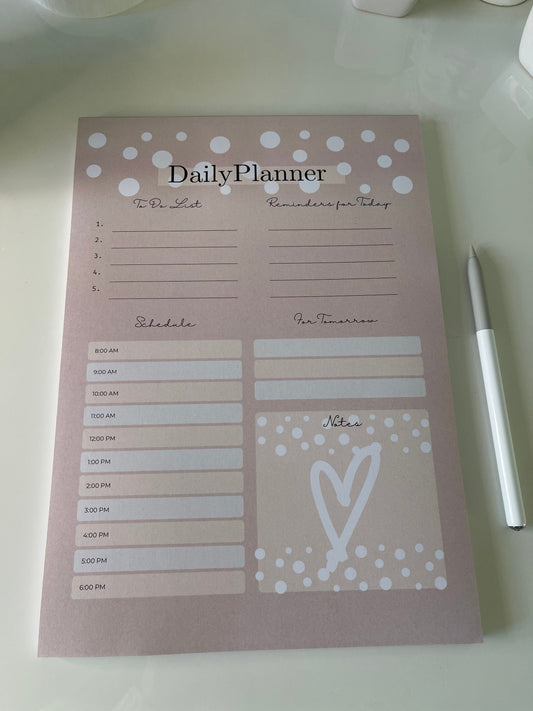 Daily Planner/ A4 Daily Planner/ Schedule/ To Do List/ Reminders/ Notes/ For Tomorrow