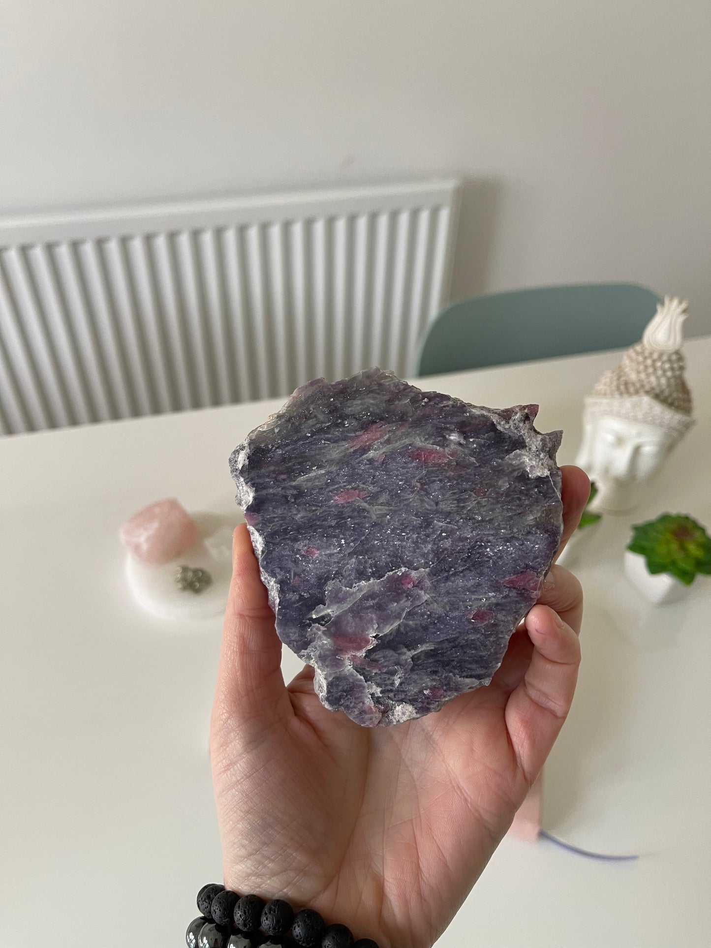 Lepidolite in Quartz with Pink Tourmaline